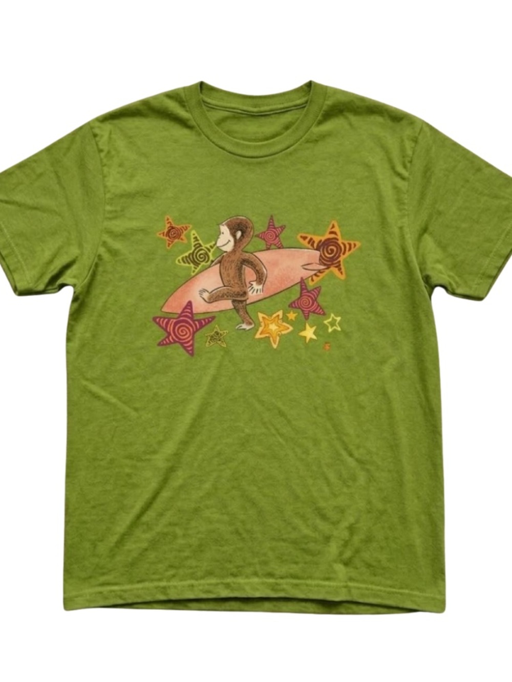 Irish Green Curious Monkey Surf Graphic Tee
